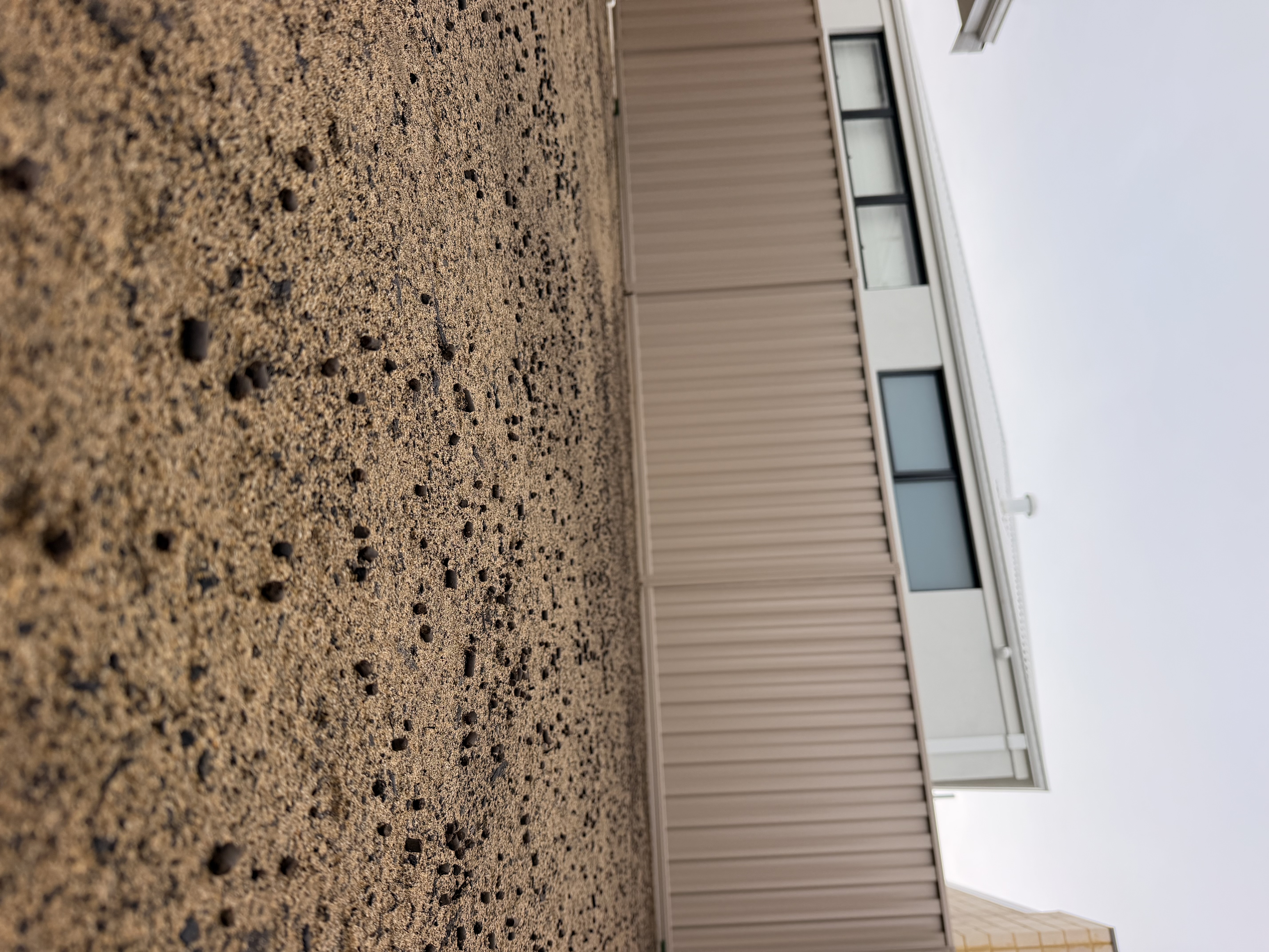Backyard soil prepared and fertilised before natural turf is laid